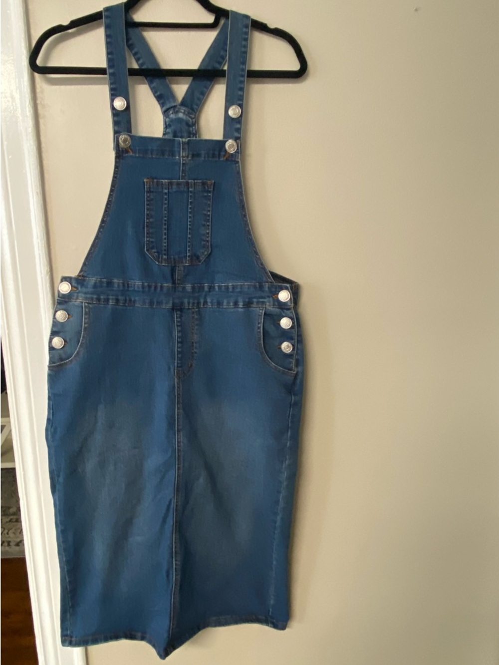 Denim Overall Dress - Blue Pinafore Style